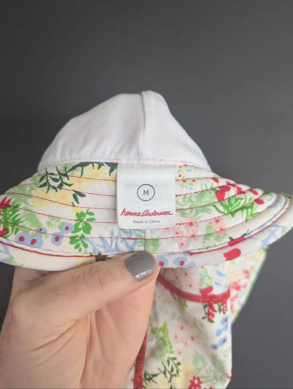 Girl's Hanna Andersson Floral Swim Sun Hat